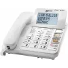 Geemarc CL595 Corded Senior Telephone with Answering Machine, Hands-Free, Visual Ring Indicator, Hearing Aid Compatible, Emergency Pendant, White