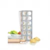 GEFU 3-Piece Ravioli Maker Set with Board, Cutter and Rolling Pin, Makes 24 Square Ravioli 60x60 mm, White/Silver