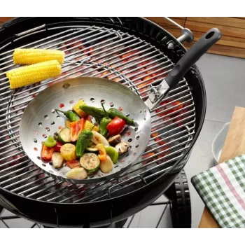 GEFU 89250 Wok Pan 30 cm Stainless Steel with Non-Stick Coating, Induction Compatible, Oven Safe to 200°C, Drip-Free Pouring Rim