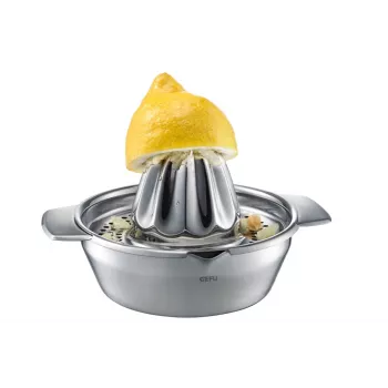 GEFU Citrus Juicer LEMON Electric Citrus Press 100 W Brushed Stainless Steel