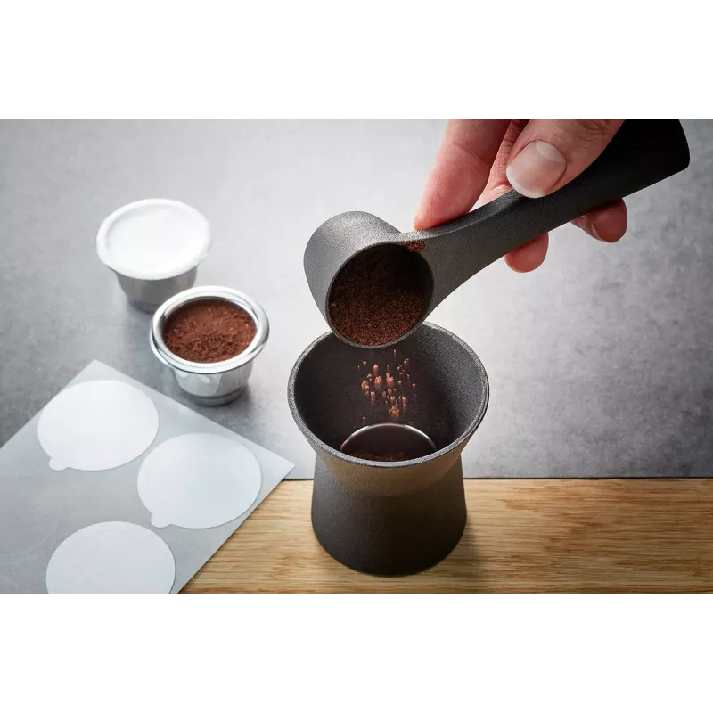 GEFU CONSCIO 8-Piece Nespresso Coffee Cup Set with Saucers, Porcelain, 180 ml, White