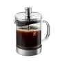 GEFU DIEGO French Press Coffee Maker 600 ml, Borosilicate Glass & Stainless Steel, Silver/Black