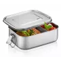 GEFU ENDURE Small Lunch Box 0.7L Stainless Steel with Green Silicone Seal