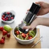 GEFU FLEXICUT Fruit and Vegetable Slicer, Manual Mandoline, Stepless 1-5 mm, Japanese Blade Steel, Black/Silver