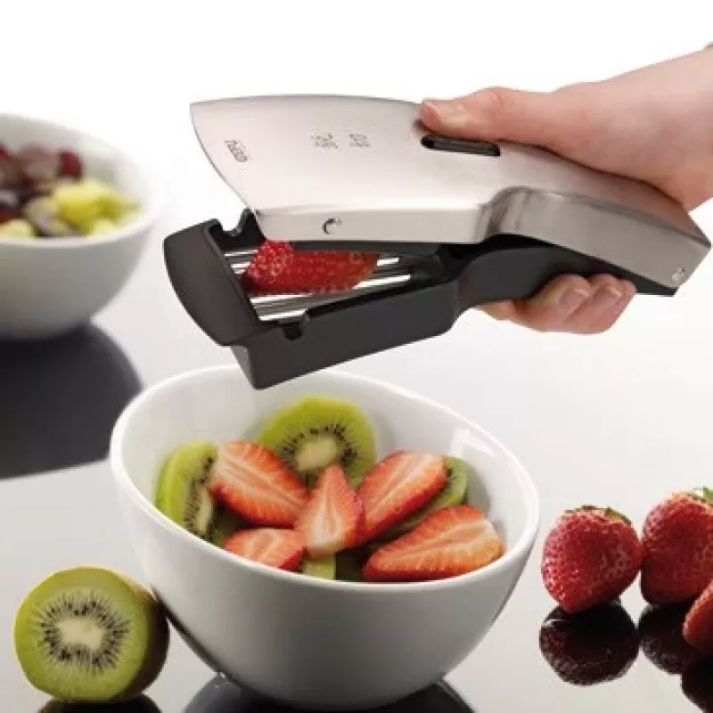 GEFU Japanese Slicer TARI® Mandoline V-Blade Slicer with 3 Inserts, German Surgical Stainless Steel, Black