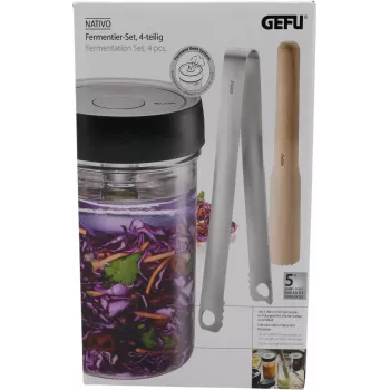 GEFU NATIVO Spice Mill with Ceramic Grinder, Continuously Adjustable, Silver/Black