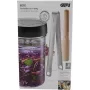 GEFU NATIVO Spice Mill with Ceramic Grinder, Continuously Adjustable, Silver/Black