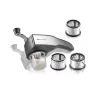 GEFU PECORINO Cheese and Chocolate Mill with 3 Stainless Steel Grating Discs, Manual Rotary Crank, Silver/Black
