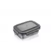 GEFU Preppo Set of 3 Spice Containers, Stainless Steel & Glass, 100 ml Each, Airtight, Stackable, Silver/Transparent