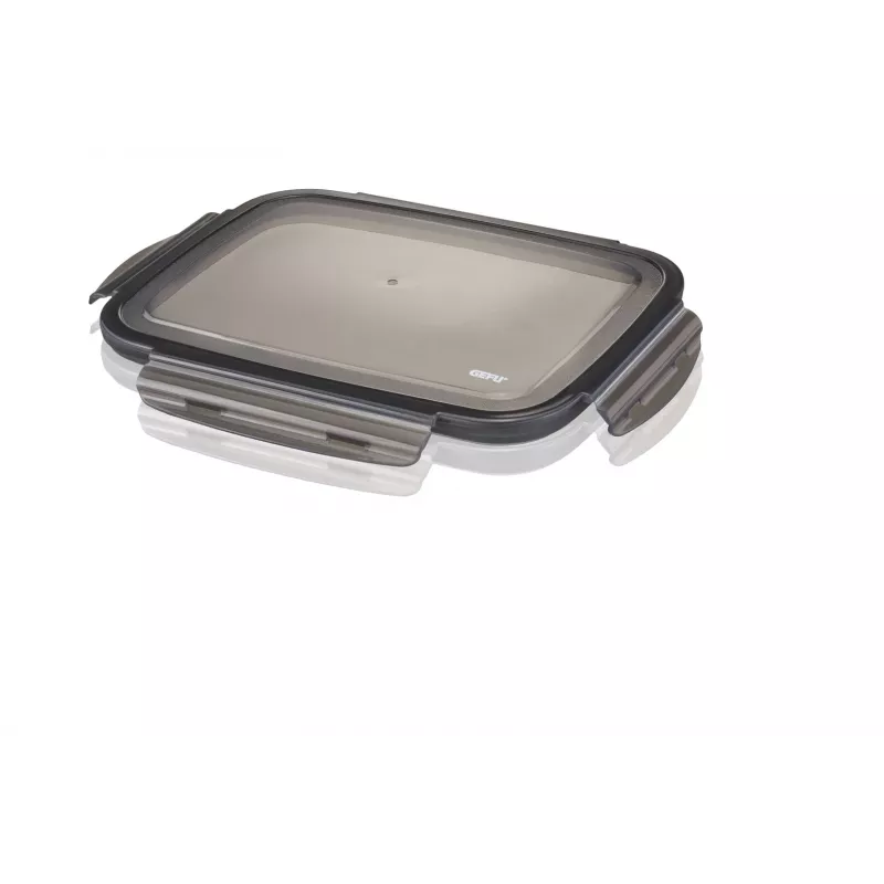 GEFU Preppo Set of 3 Spice Containers, Stainless Steel & Glass, 100 ml Each, Airtight, Stackable, Silver/Transparent