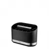 GEFU SMARTLINE Tabletop Organizer Holder, Stainless Steel & Black, Non-Slip Base, Dishwasher Safe, 10 x 14 cm