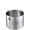 GEFU TONDO CLIP Adjustable Stainless Steel Cake Ring, 16-30 cm Diameter, 8.5 cm Height, Dishwasher Safe