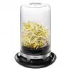 GEFU VITALO Airtight Glass Storage Jar 0.75L with Stainless Steel Clip-Lock Lid, Black