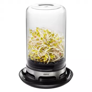 GEFU VITALO Airtight Glass Storage Jar 0.75L with Stainless Steel Clip-Lock Lid, Black