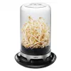 GEFU VITALO Airtight Glass Storage Jar 0.75L with Stainless Steel Clip-Lock Lid, Black