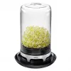GEFU VITALO Airtight Glass Storage Jar 0.75L with Stainless Steel Clip-Lock Lid, Black