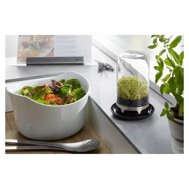 GEFU VITALO Airtight Glass Storage Jar 0.75L with Stainless Steel Clip-Lock Lid, Black
