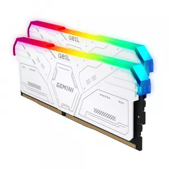 Geil Gemini RGB 64GB Kit (2x32GB) 6000MHz DDR5 Desktop Gaming Memory - White