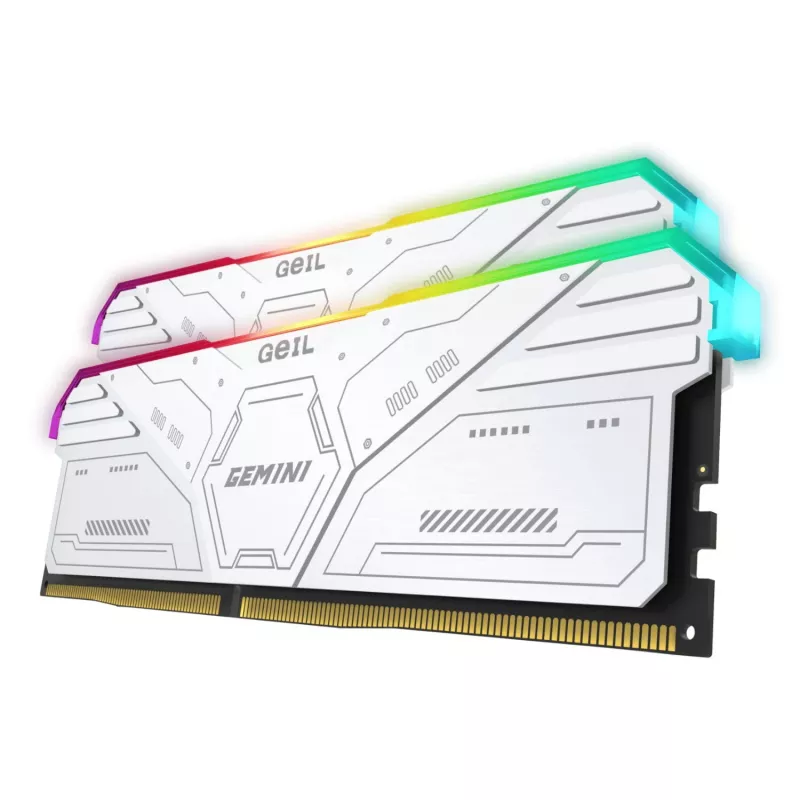 Geil Gemini RGB 64GB Kit (2x32GB) 6000MHz DDR5 Desktop Gaming Memory - White