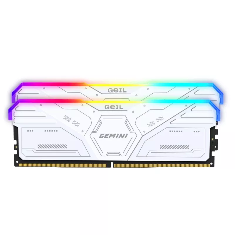 Geil Gemini RGB 64GB Kit (2x32GB) 6000MHz DDR5 Desktop Gaming Memory - White