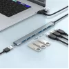 Gembird 7-Port USB 3.2 Gen 2 Hub - 6x USB-A 2.0 + 1x USB-A 3.2, Silver
