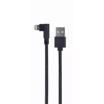 GEMBIRD Angled Braided USB-A to 8-pin Lightning Cable 0.2 m Black