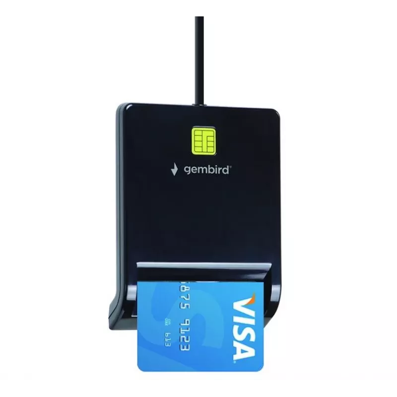 Gembird FD2-SCR Universal USB Smart Card Reader, Black