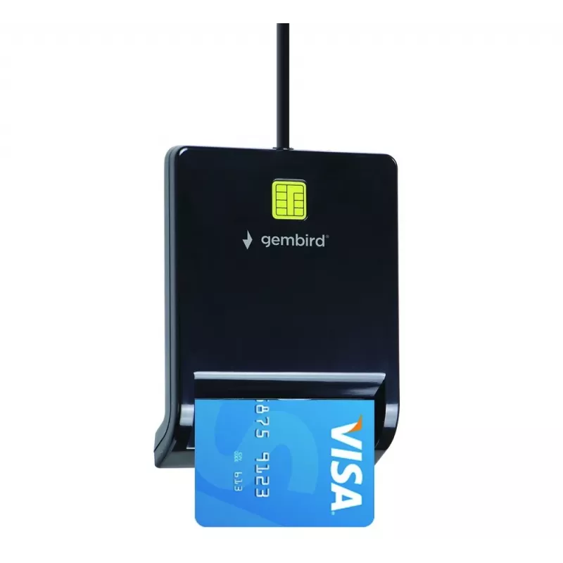Gembird FD2-SCR Universal USB Smart Card Reader, Black