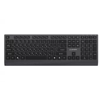Gembird KB-MCH-06-CYRL Slim Wired Multimedia Keyboard with Type-C Adapter, Cyrillic Layout, Black