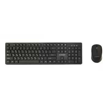 GEMBIRD KBS-WCH-04-RU Wireless Keyboard and Mouse Combo, Russian Layout, Black