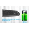 Gembird KBS-WPS-02-CYRL Dual-Mode Wireless Keyboard and Mouse Set, 2.4 GHz + Bluetooth, Russian Cyrillic Layout, Black