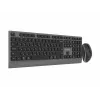 Gembird KBS-WPS-02-CYRL Dual-Mode Wireless Keyboard and Mouse Set, 2.4 GHz + Bluetooth, Russian Cyrillic Layout, Black