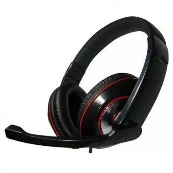 Gembird MHS-001 Stereo Headset with Volume Control, Wired Over-Ear, Black