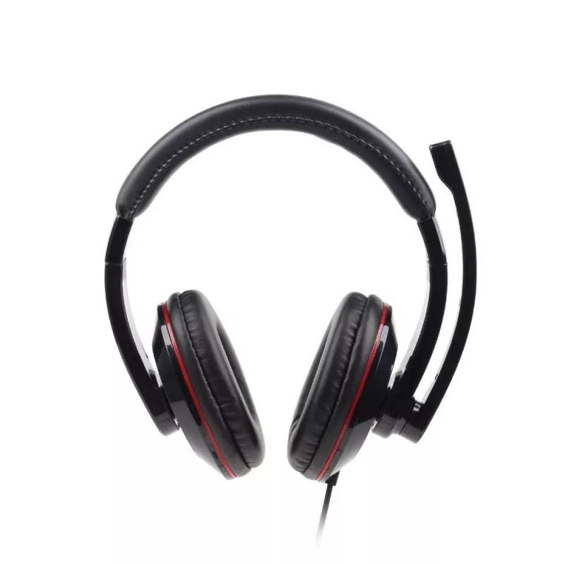 Gembird MHS-001 Stereo Headset with Volume Control, Wired Over-Ear, Black
