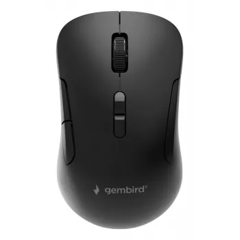Gembird MUSW2-7B-01 Dual-Mode Wireless Mouse (2.4G + Bluetooth), 1600 DPI, 7-Button, Black