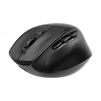 Gembird MUSW3-9B-01 Triple-Mode Wireless Ergonomic Mouse (2.4 GHz + Bluetooth + USB-C), 2400 DPI, 9 Buttons, Black
