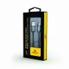 Gembird USB-A to Lightning Cable, Premium Spiral Metal, 1m, Metallic Grey