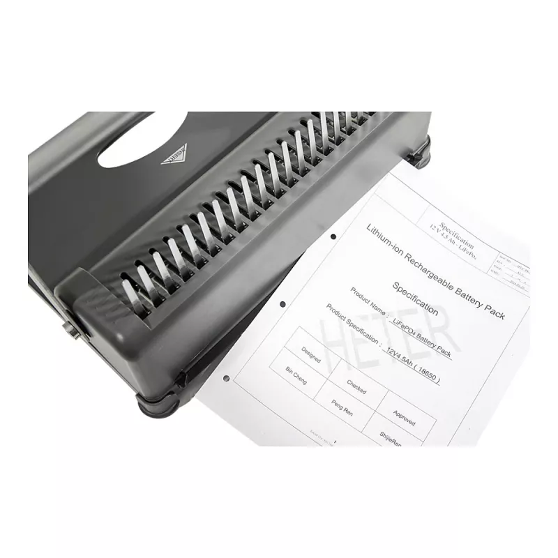 Genie CB 850 Manual Comb Binding Machine, 350 Sheets, Black