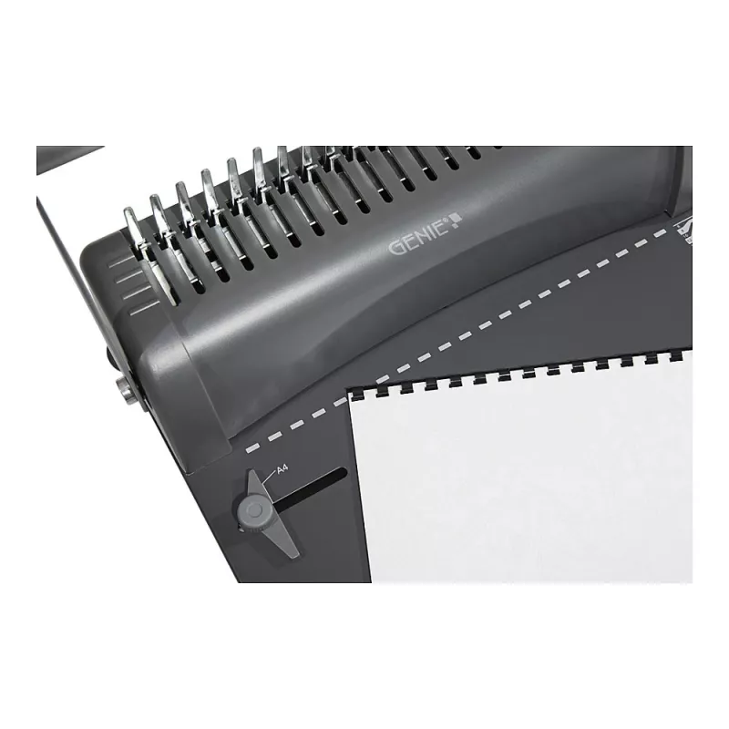 Genie CB 850 Manual Comb Binding Machine, 350 Sheets, Black