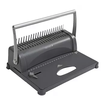 Genie CB 850 Manual Comb Binding Machine, 350 Sheets, Black
