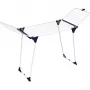 Genio 157185 27m 3-Tier Foldable Clothes Drying Rack with Wheels, White/Blue