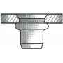 Gesipa Blind Rivet Nut Aluminium M8x11x20.5 Countersunk Head Grip Range 4.0-6.5mm (Pack of 100) 1455353