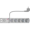 GETFORT 5-Outlet Surge Protector Power Strip with 2 USB Charging Ports, 5m Cable, Grey