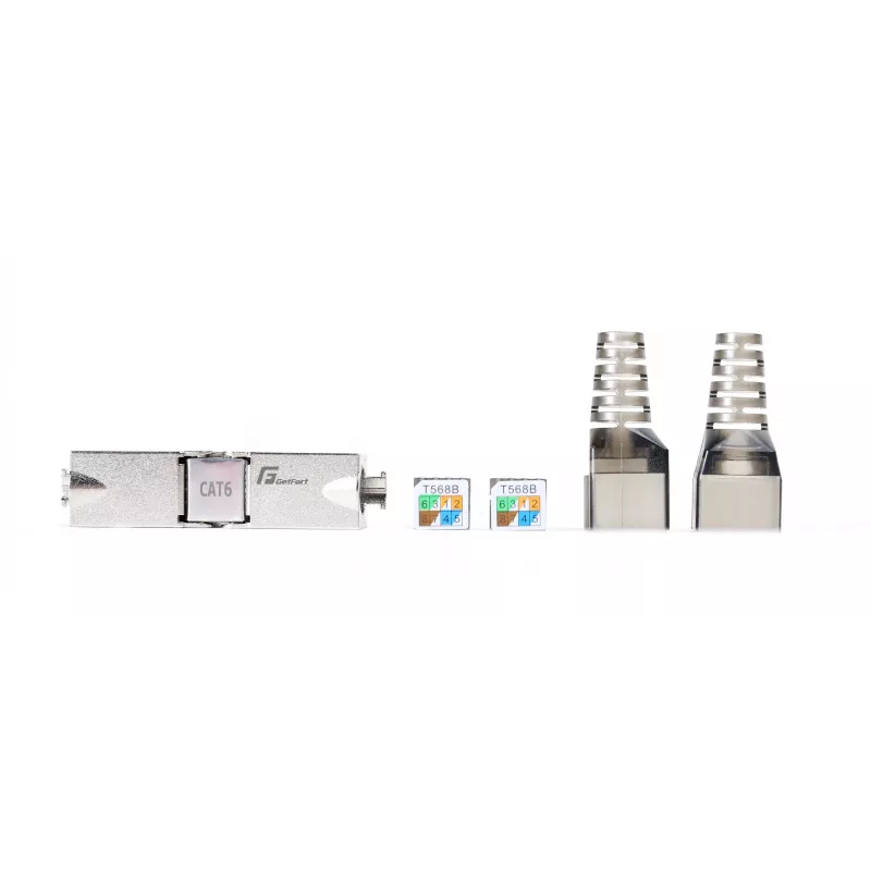 GETFORT 58459 Cat.6 UTP Tool-less RJ45 Keystone Jack, White