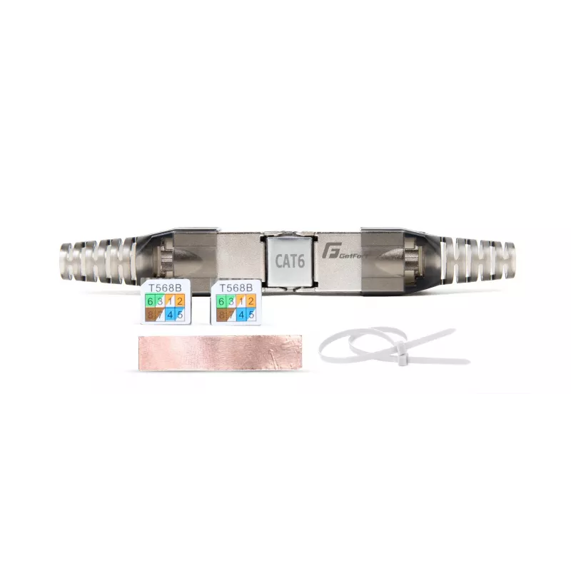 GETFORT 58459 Cat.6 UTP Tool-less RJ45 Keystone Jack, White