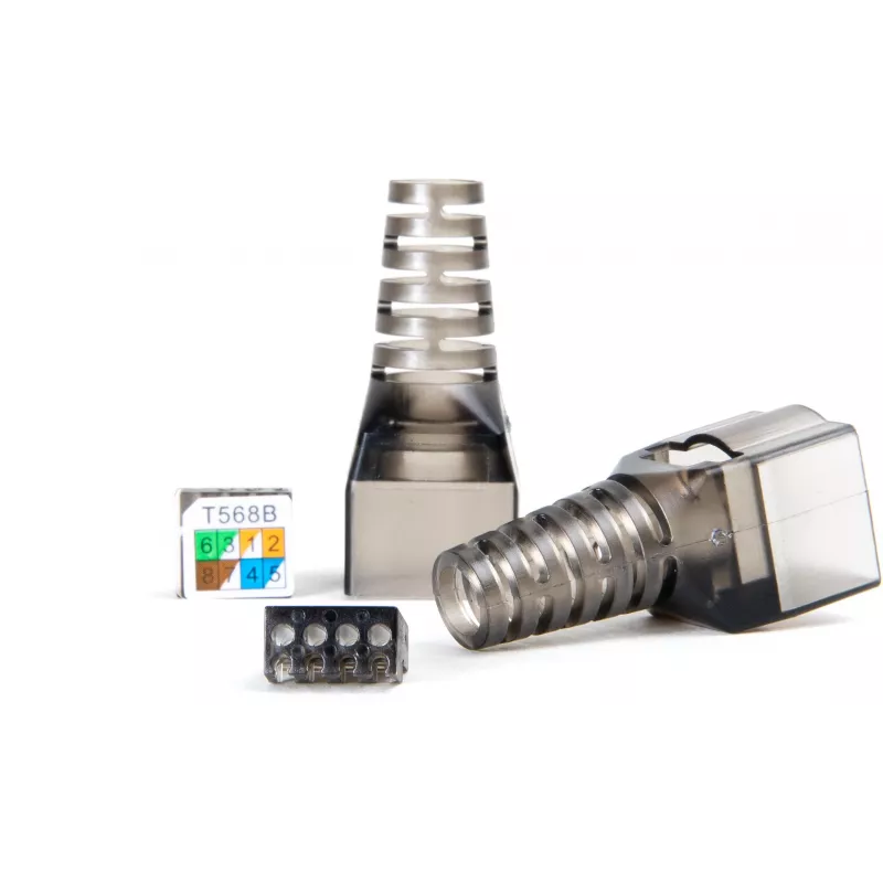 GETFORT 58459 Cat.6 UTP Tool-less RJ45 Keystone Jack, White