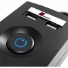 GETFORT 5P-3M-B-USB Surge Protector Power Strip, 5 AC Outlets, 2 USB-A Ports, 3m Cable, Black