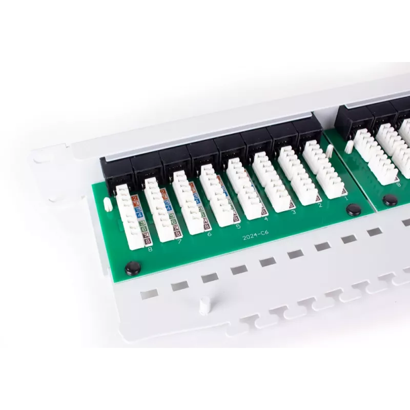 GETFORT Cat.6 UTP Patch Panel 24 Ports 1U Grey PGF-6UTP24-B5-G