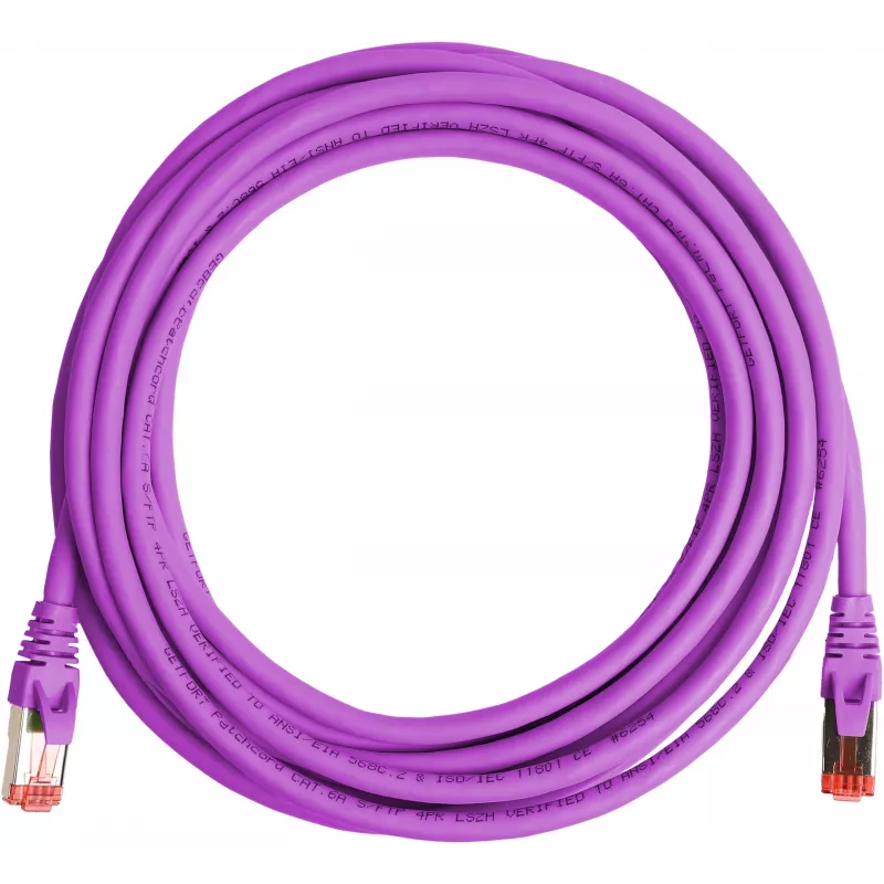 GETFORT Cat.6A S/FTP LSOH Patch Cable 5m Purple