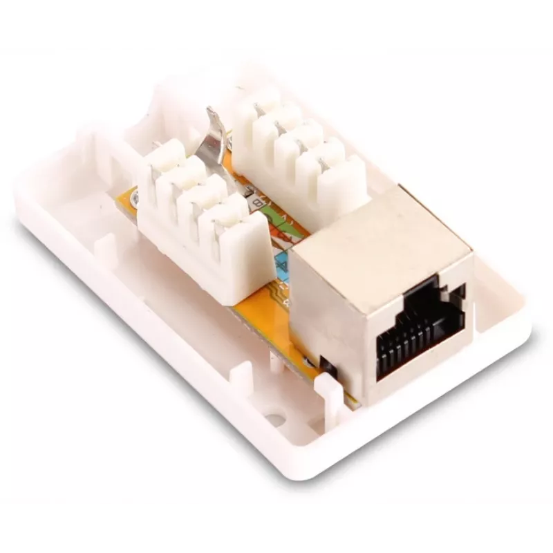 GETFORT GF-1G6FTP Shielded Surface Mount RJ45 Socket Cat.6, 1-Port, White